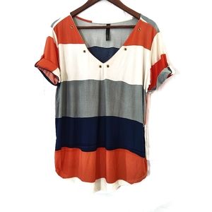 Fall striped top size 2XL-O